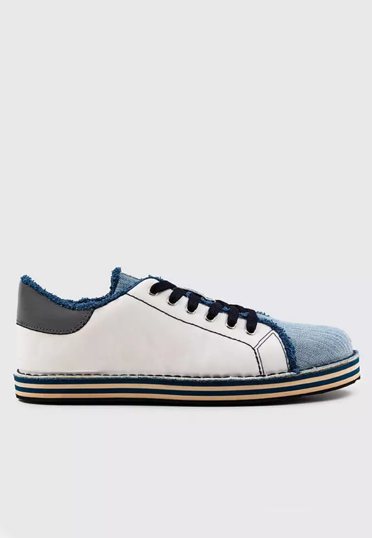 RE49 RE49 © Made in Italy - Recycled boat sails, and car tyres for the soles. Sail Lifestyle collection Sneakers - White/Blue