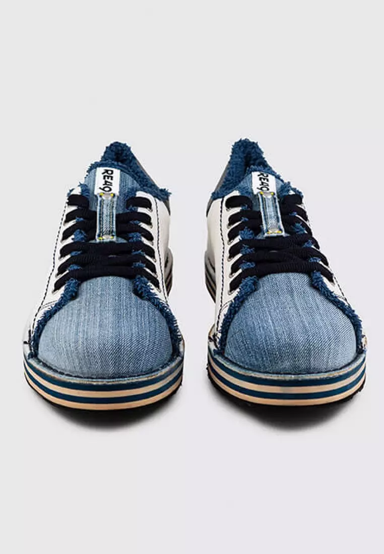 RE49 RE49 © Made in Italy - Recycled boat sails, and car tyres for the soles. Sail Lifestyle collection Sneakers - White/Blue