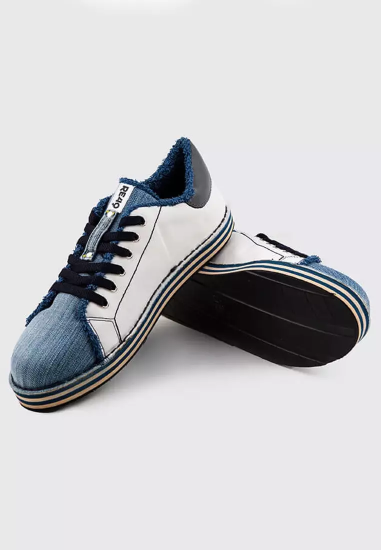 RE49 RE49 © Made in Italy - Recycled boat sails, and car tyres for the soles. Sail Lifestyle collection Sneakers - White/Blue