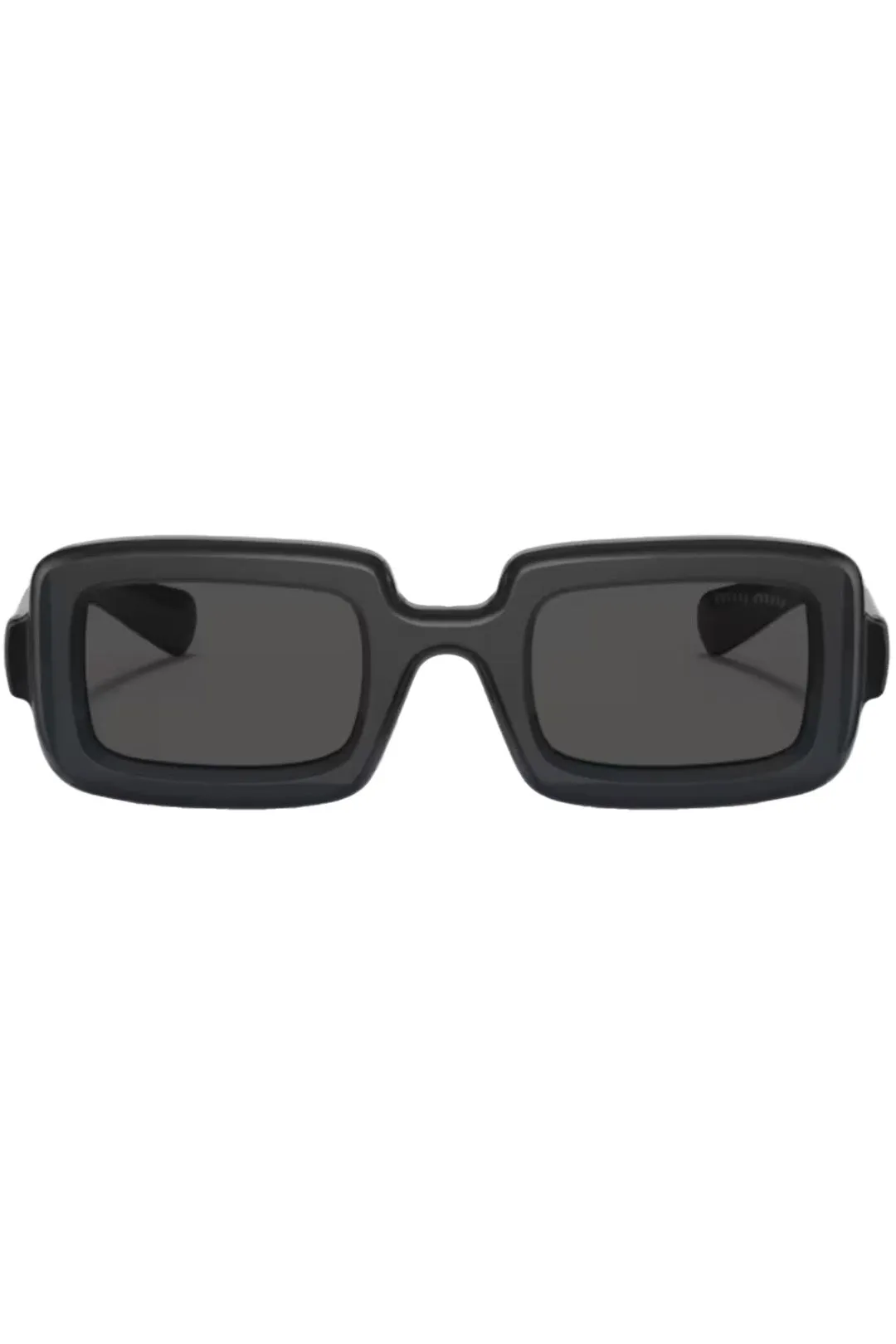 Rectangular-Frame Contrast-Logo Sunglasses