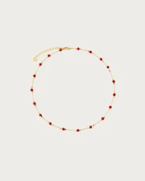 Red Beaded Anklet