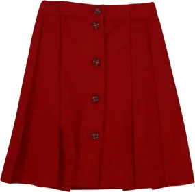 Red Pleated Skirt | ThriftTale