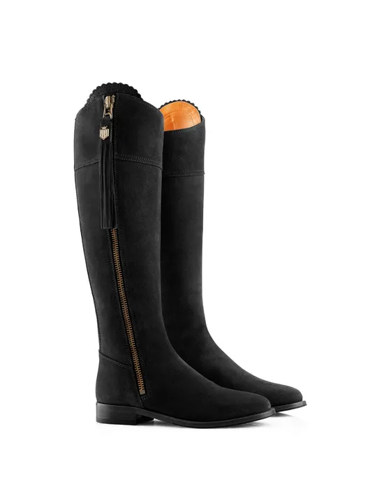 Regina black Flat Knee-high Boots        - Sporting Fit