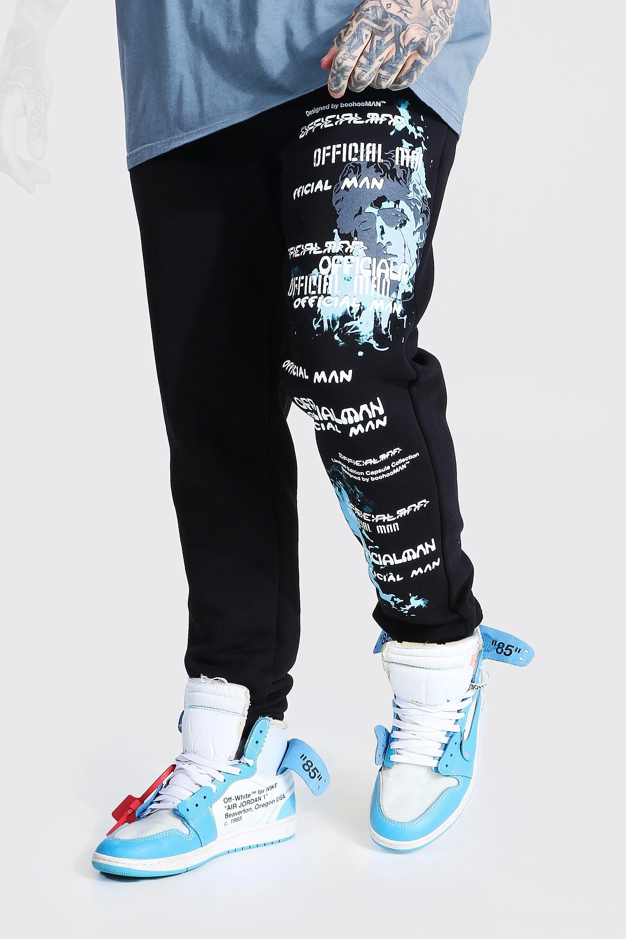 Regular Official Man Logo Print Joggers