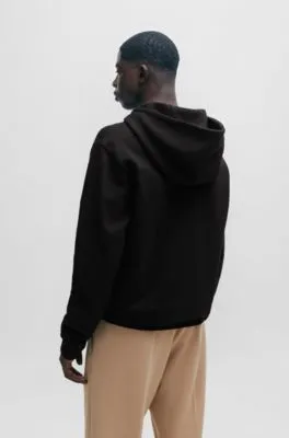 Relaxed-fit hoodie in French terry with dog artwork