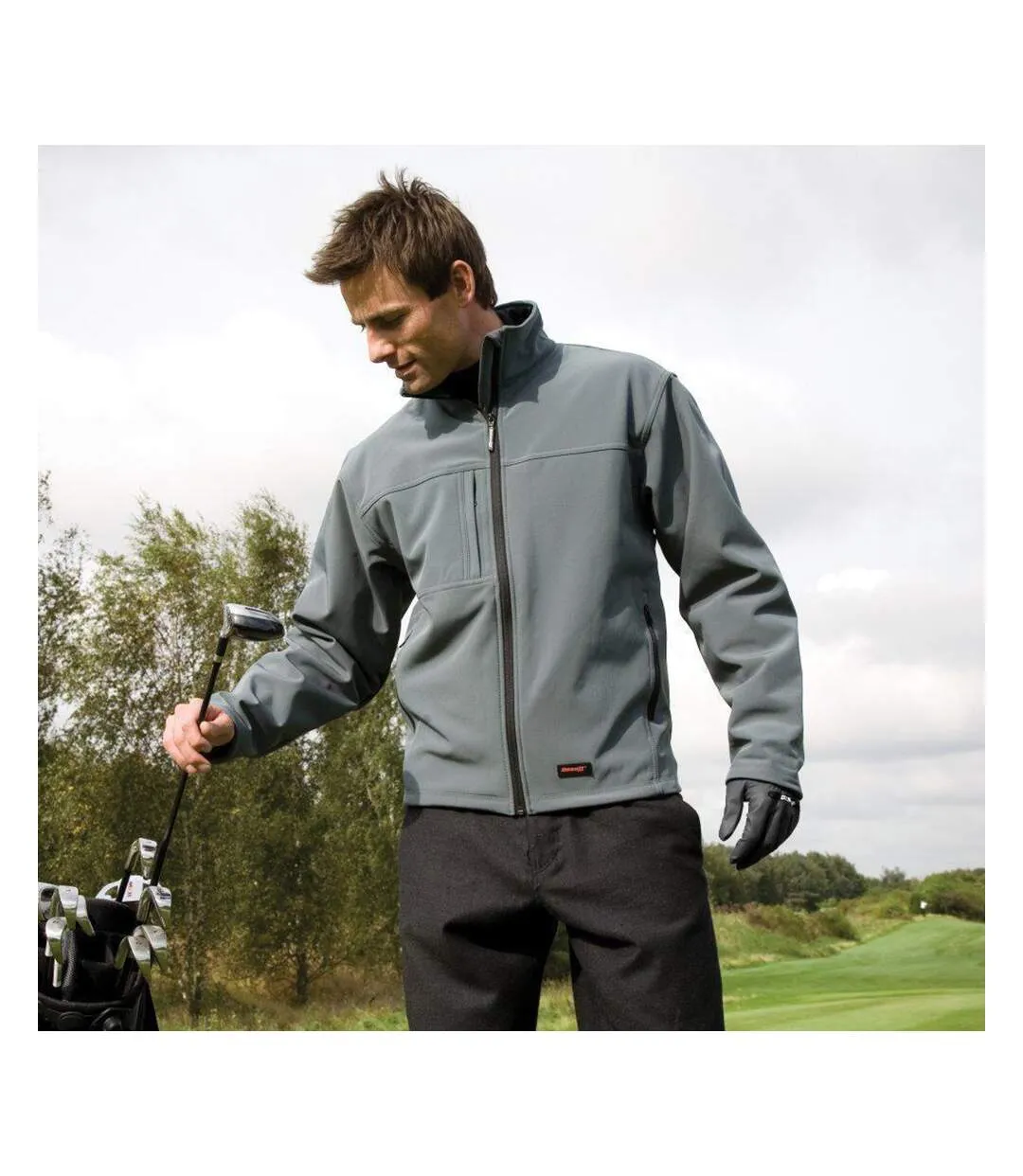 Result Mens Softshell Premium 3 Layer Performance Jacket (Waterproof, Windproof & Breathable) (Workguard Grey) - UTBC2046