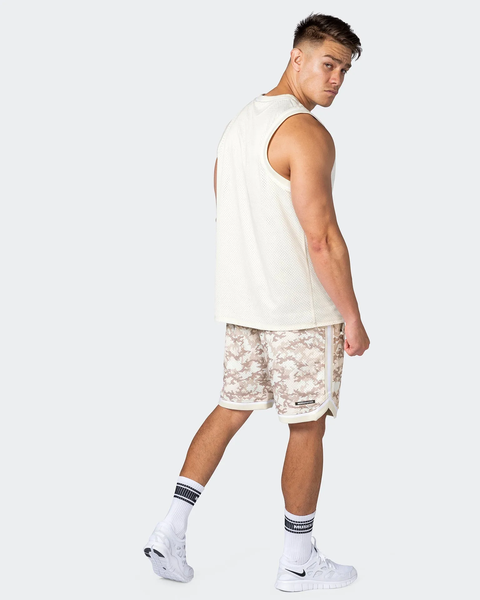 Reversible Basketball Jersey - Beige Camo / Dew