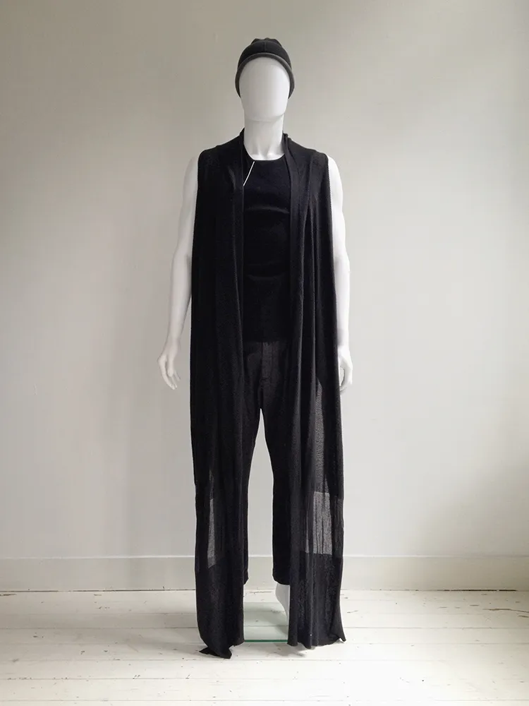 Rick Owens ANTHEM grey long draped vest — spring 2011