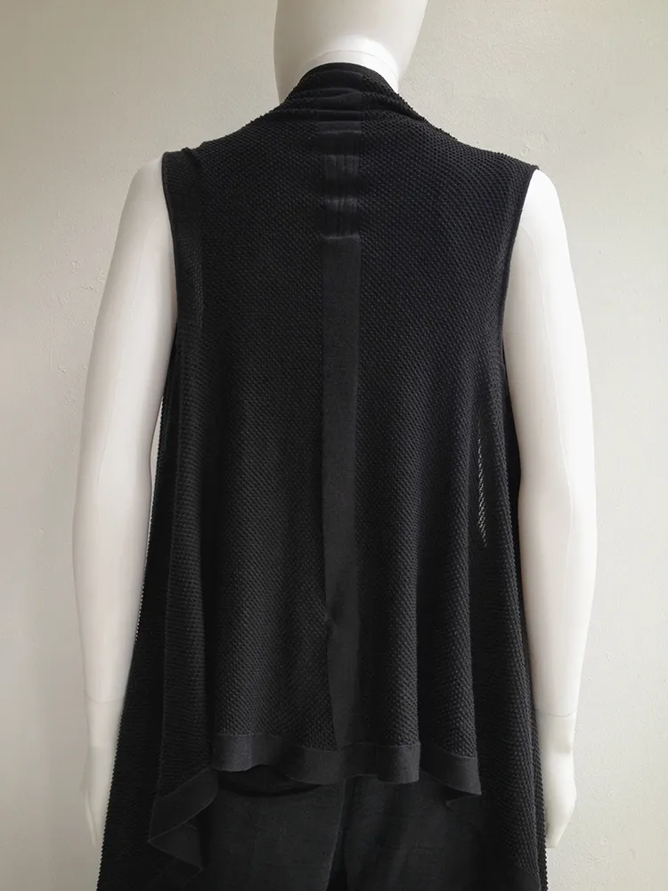Rick Owens ANTHEM grey long draped vest — spring 2011
