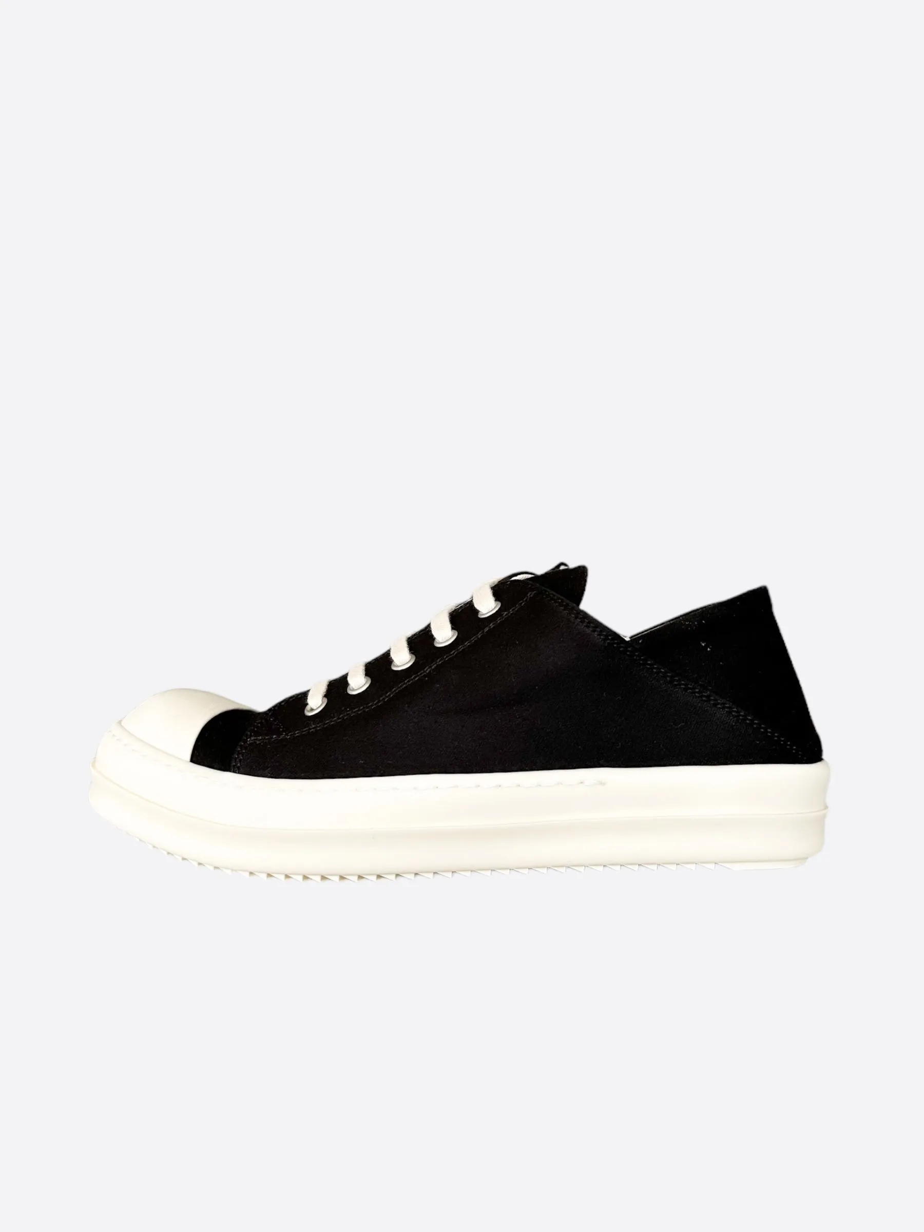 Rick Owens Black & White Slip-On Low Top Sneakers