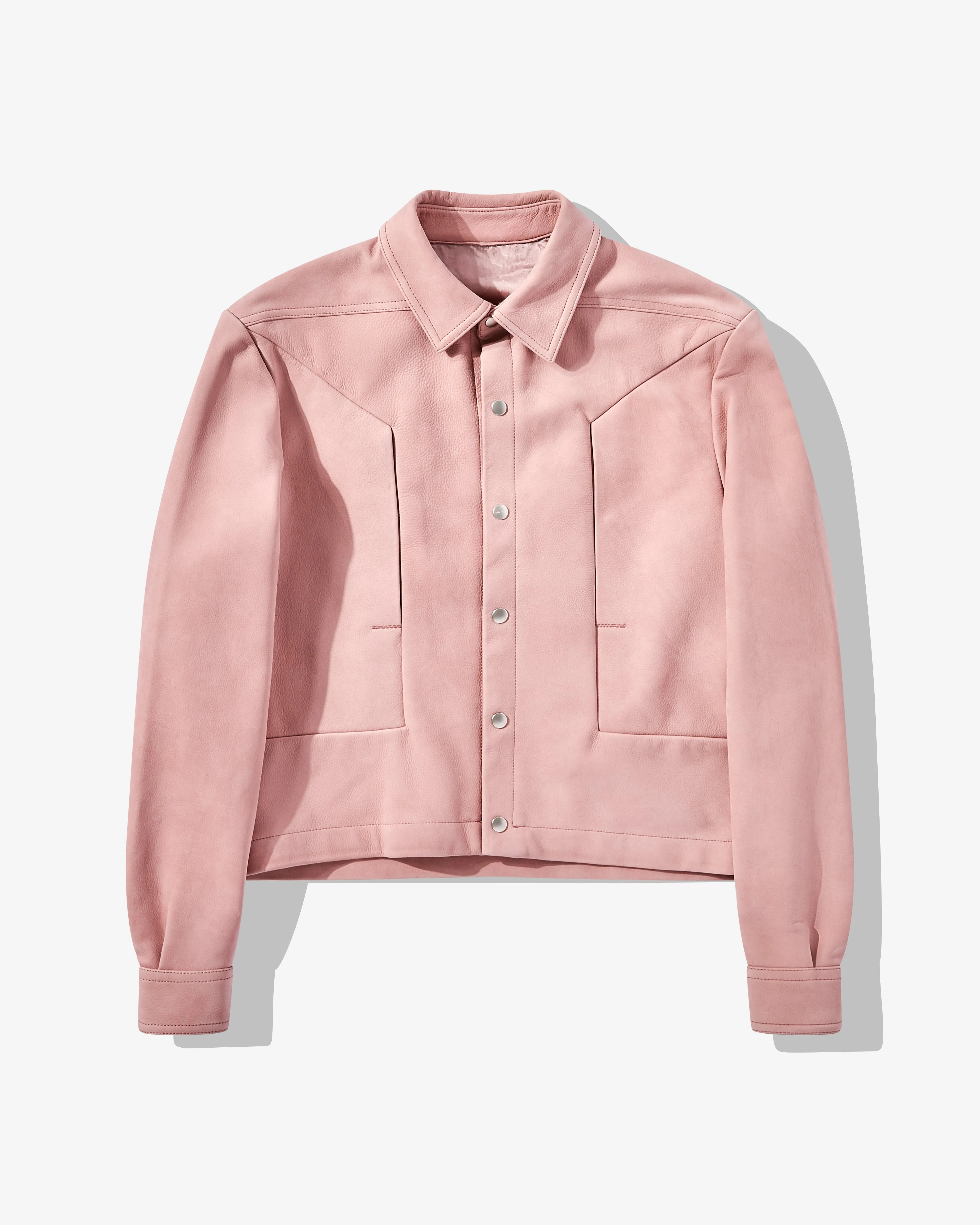 Rick Owens - Women's Alice Strobe Leather Jacket - (Dusty Pink)