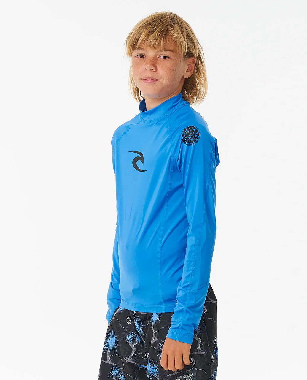 Rip Curl Kids Brand Wave UPF 50 Long Sleeve Rash Vest