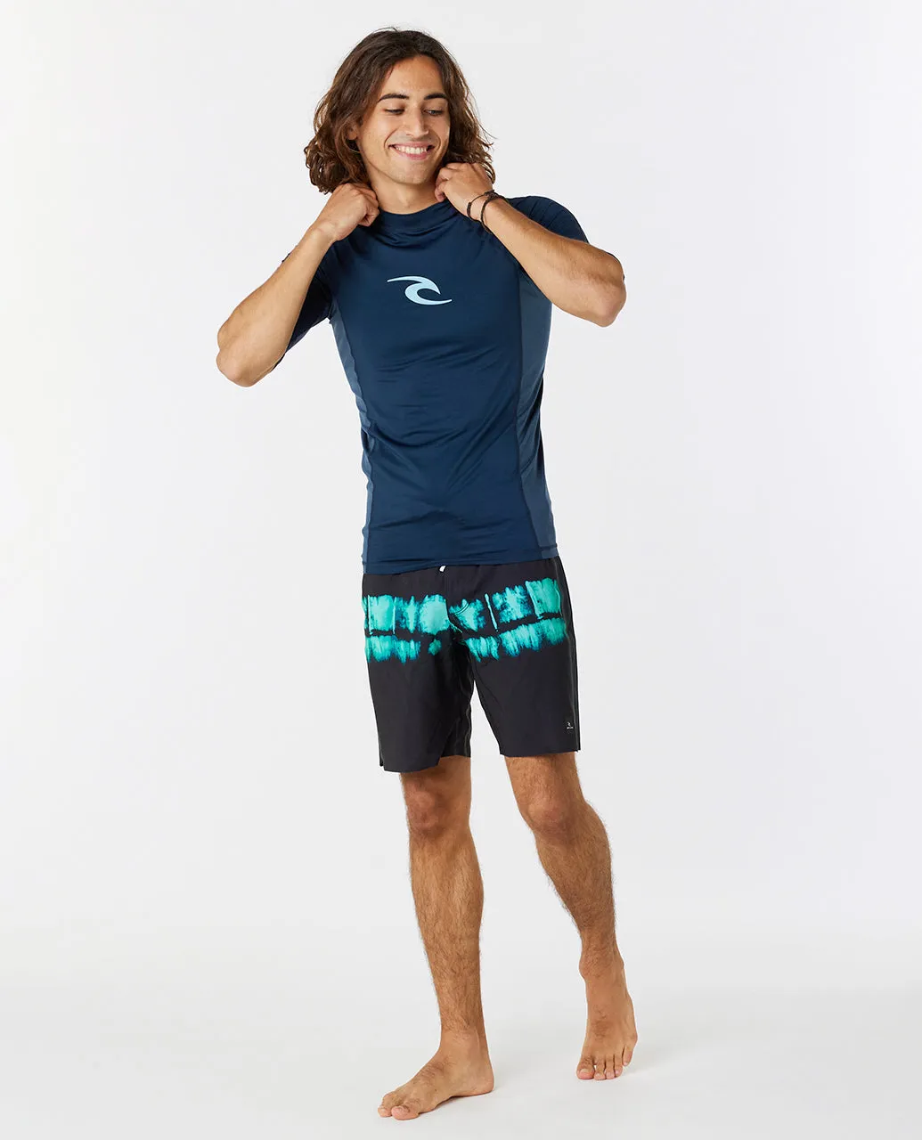 Rip Curl Mens Waves UPF 50 Perf Short Sleeve Rash Vest