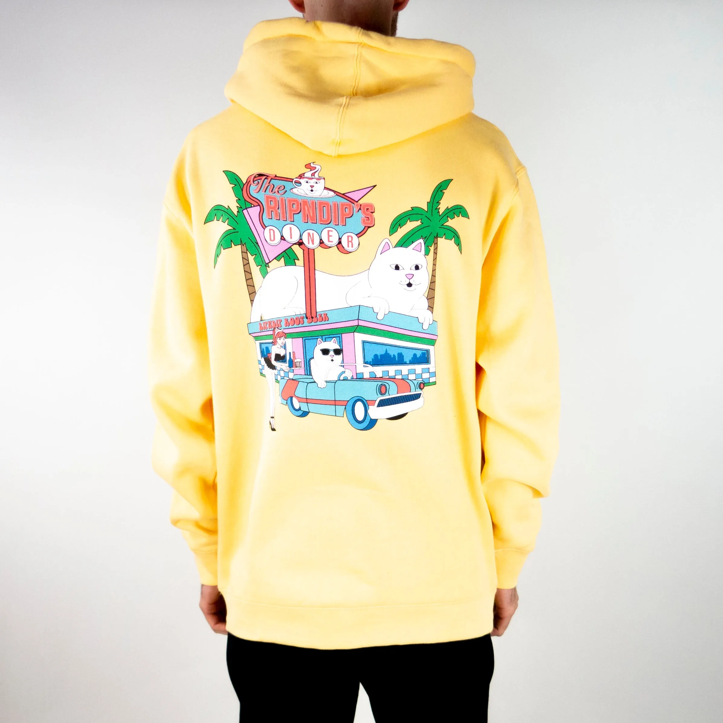 RIPNDIP Nerms Diner Hoodie - Peach exclusive at Remix
