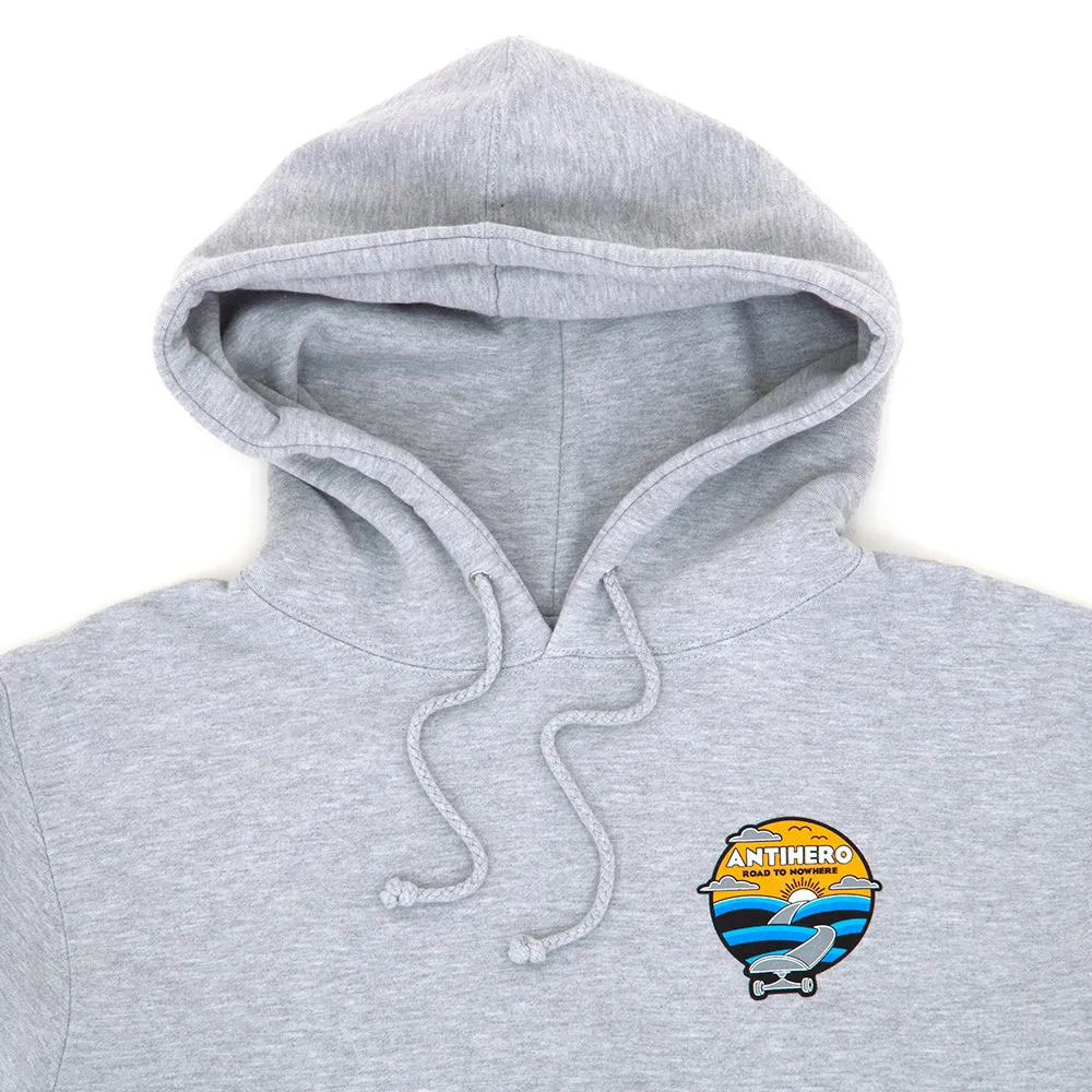 Road to Nowhere Pullover Hooded Sweatshirt (Grey Heather) (S)