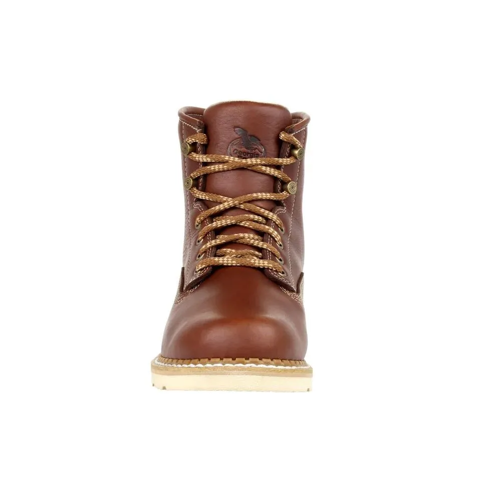 Rocky Boots Men's 6" USA Wedge EH Steel Toe - Brown, Medium, 9 GB00357-M-090