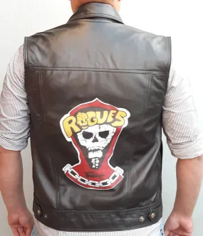 Rogues The Warriors Black Leather Vest