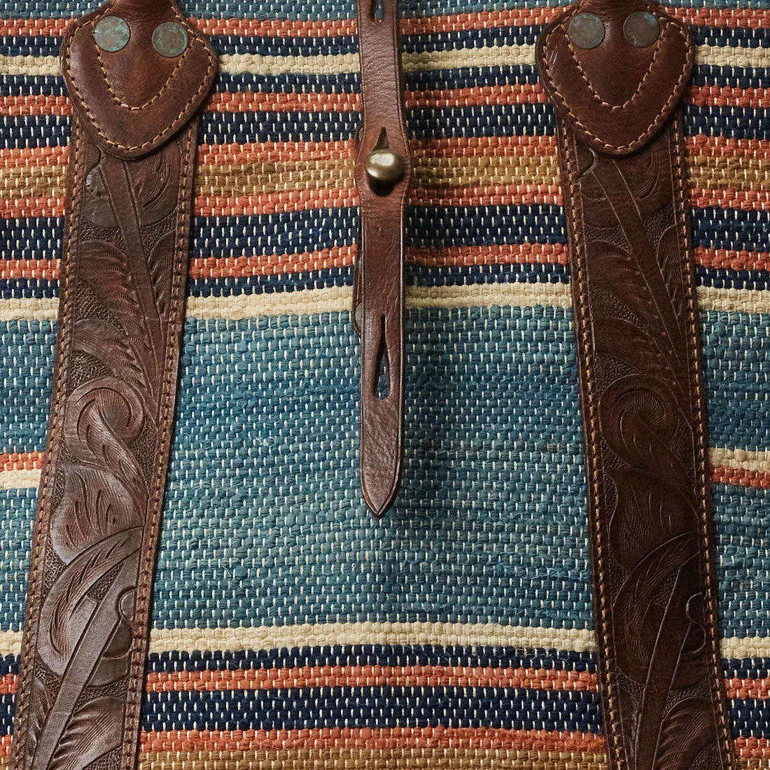 RRL by Ralph Lauren Handwoven Jacquard Tote Indigo Multi/Brown