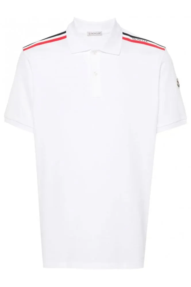 RWB Stripe Shoulder Polo White