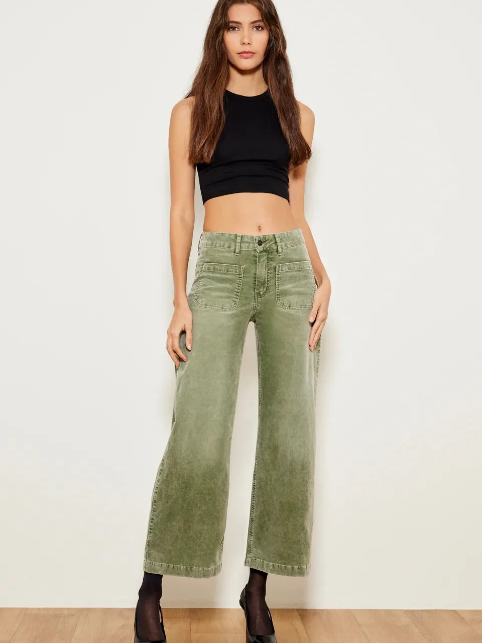 Sacs of Ashbourne   Five Denim Luca Wide Leg Cord Trousers