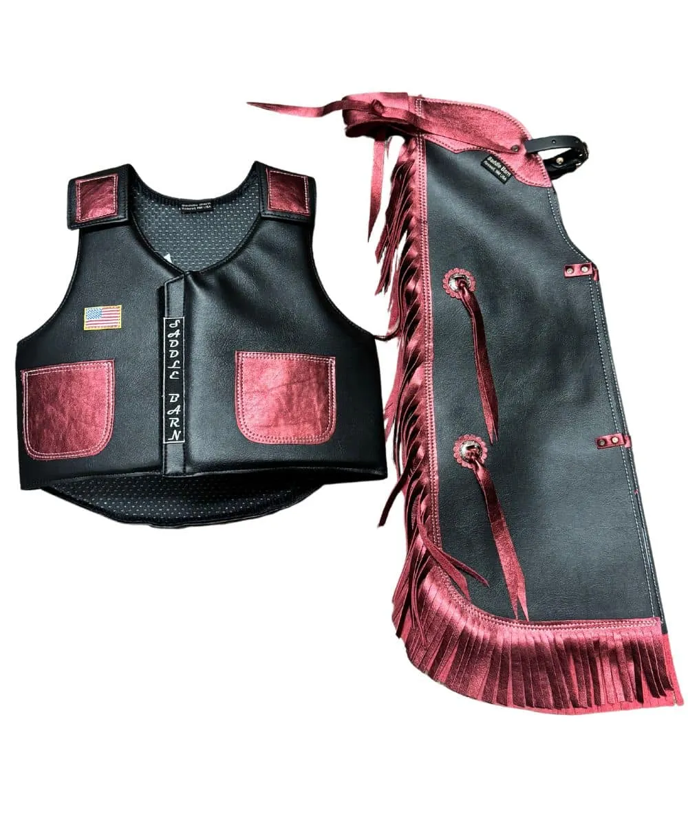 Saddle Barn Kids' Rodeo Chap & Vest Set