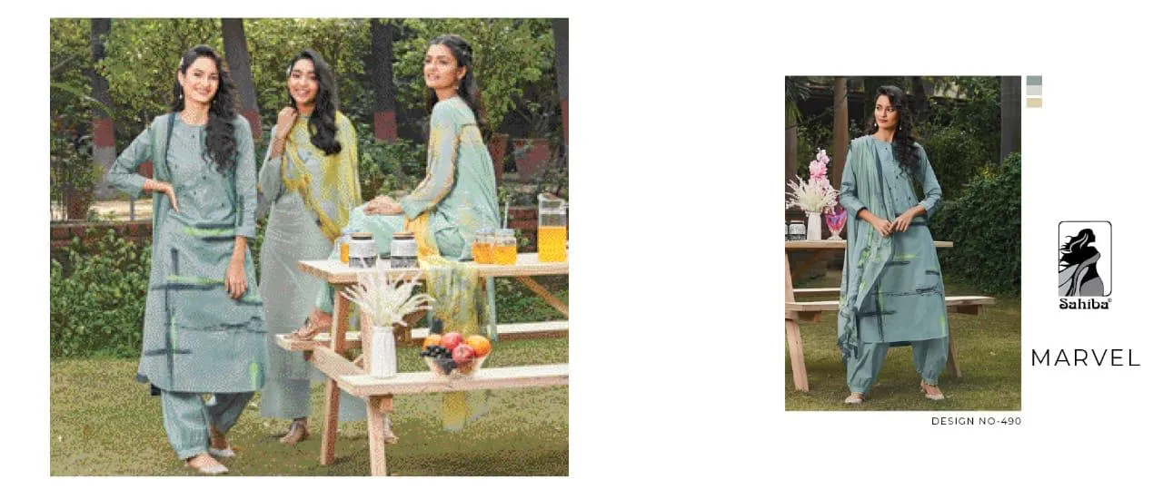 Sahiba Presents Marvel Exclusive Collection Of  Digital Printed Dress