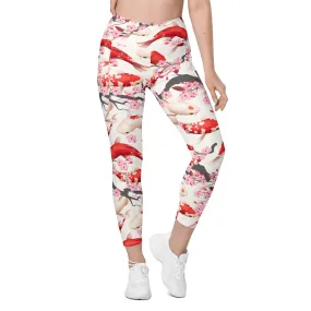 Sakura Koi Crossover Leggings With Pockets