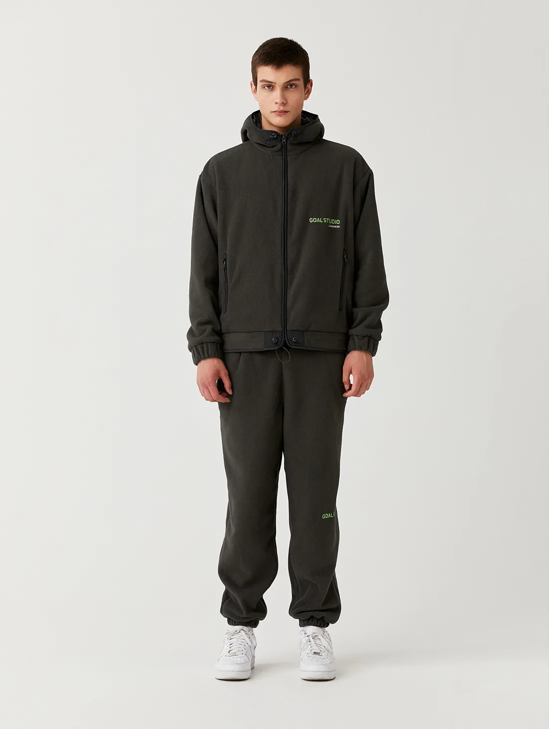 [SALE 60%] FLEECE FULL ZIP HOODED JACKET (2 Colors)