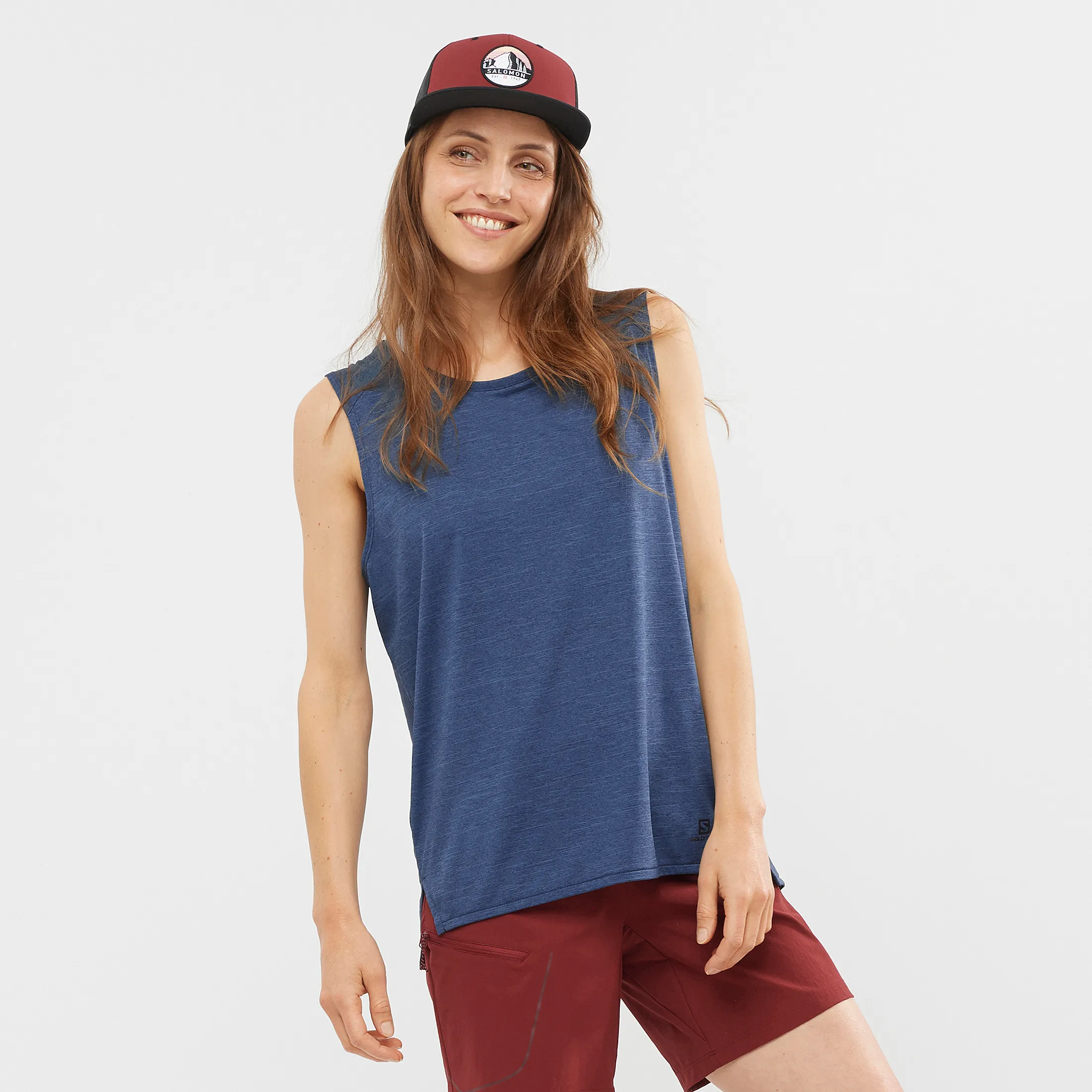 Salomon Women's Outline Summer Tank Mood Indigo | Buy Salomon Women's Outline Summer Tank Mood Indigo here | Outnorth