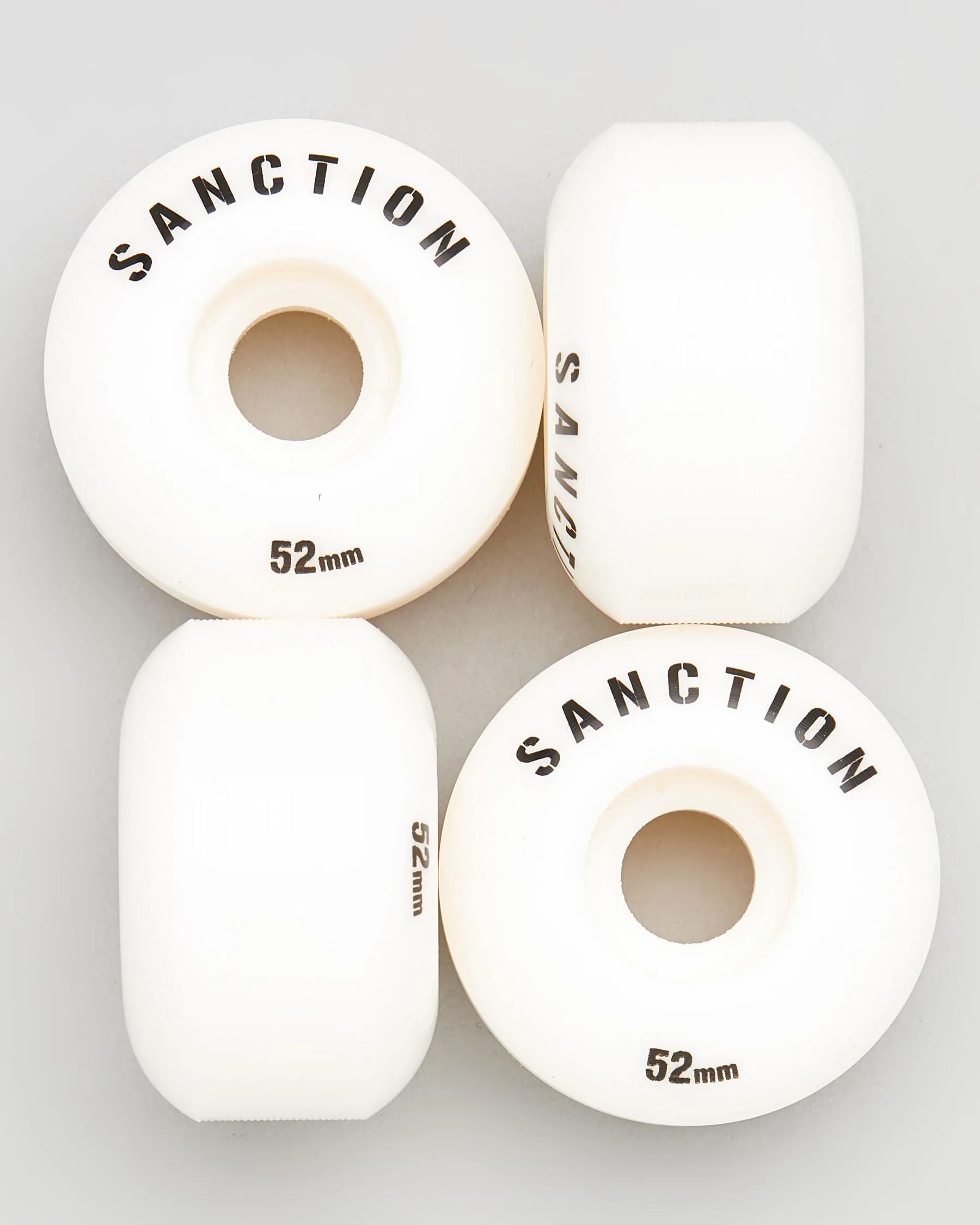 Sanction Plain White Skateboard Wheel
