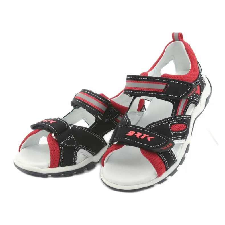 Sandals boys' turnips Bartek 16176 navy blue and red grey