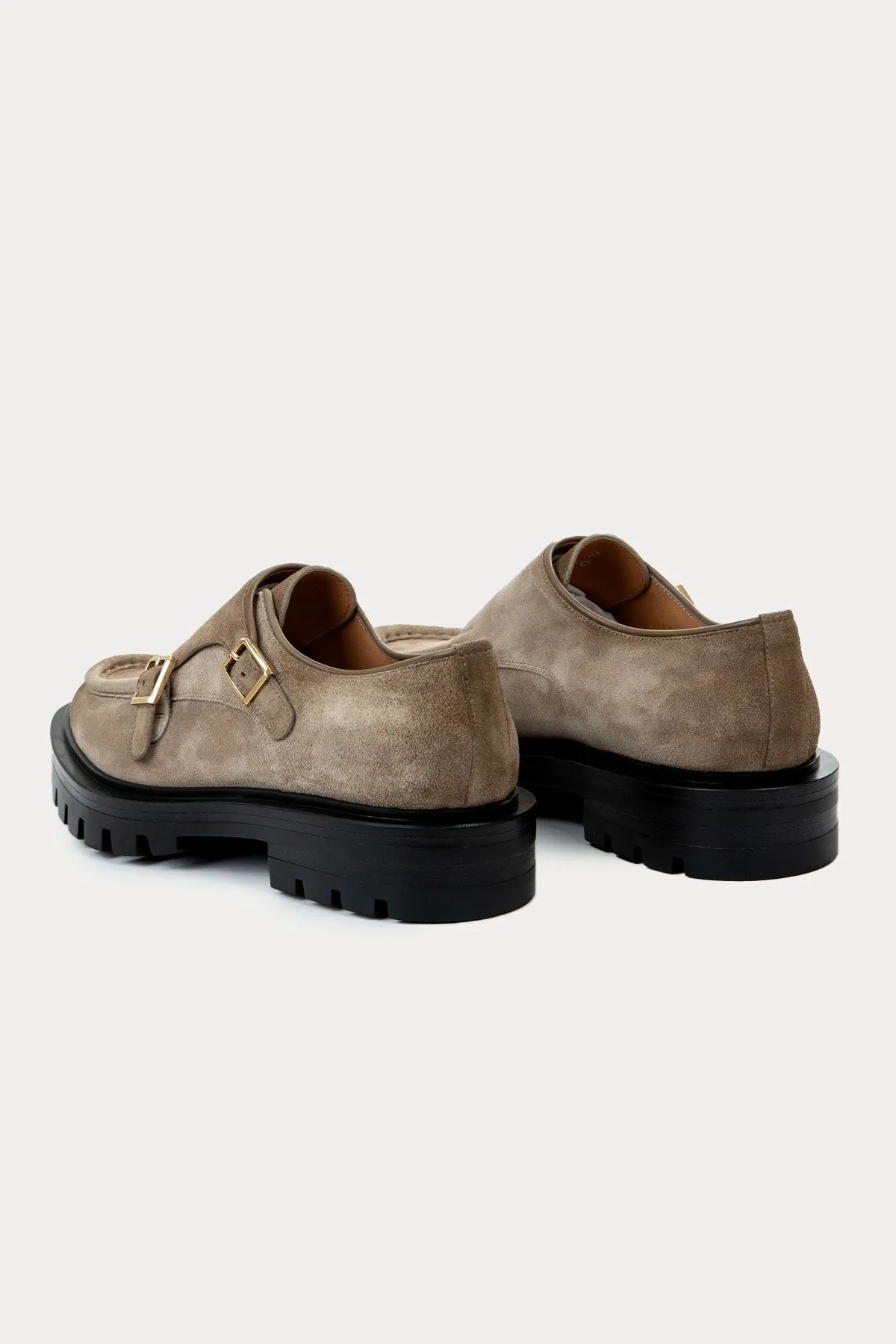 Santoni ift Tokal Süet Loafer Ayakkab