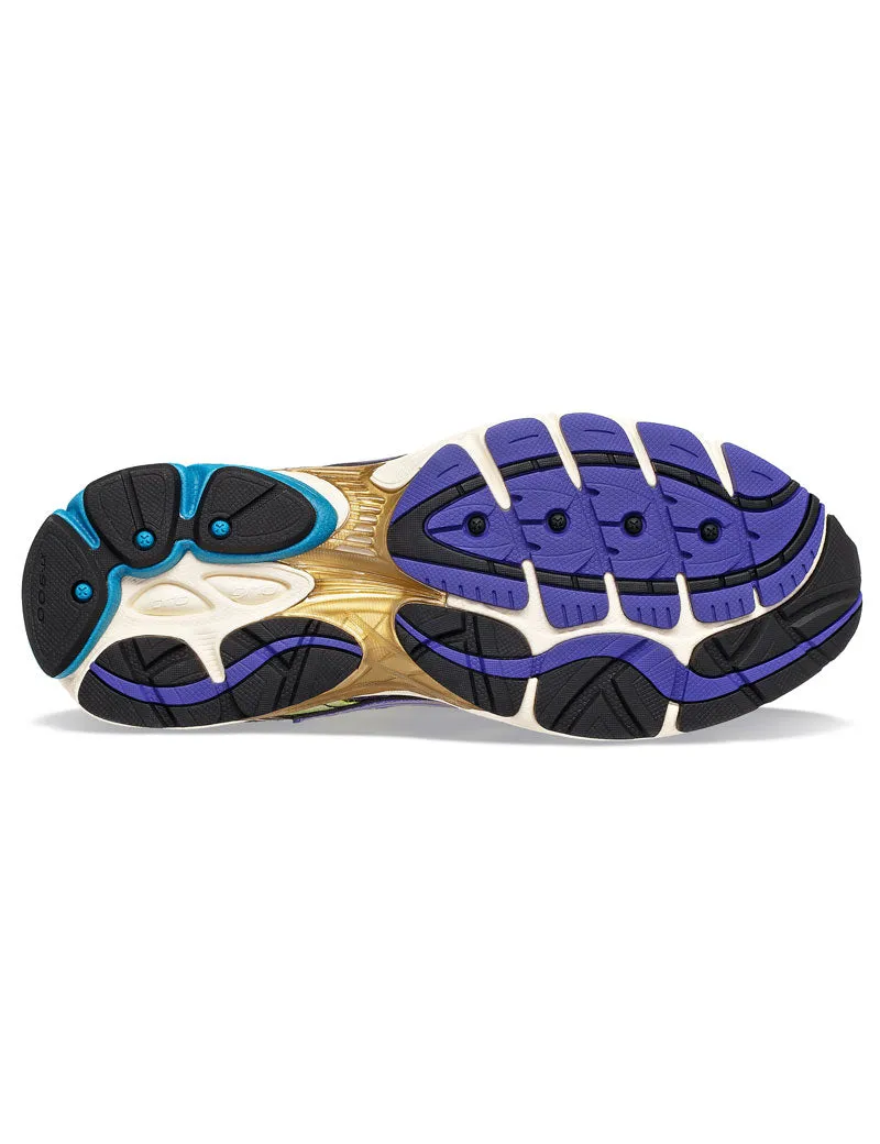 Saucony Crystal Cave Progrid Omni 9 Trainers Purple Yellow
