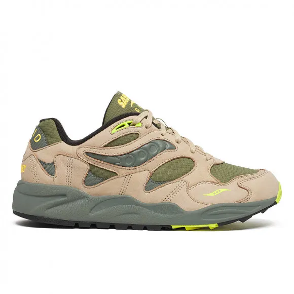 Saucony Grid Shadow 2 Premium Avocado|Beige, Size 5.5M 