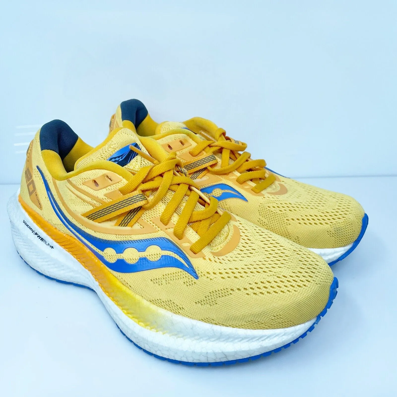 Saucony Womens Triumph 20 S10759-30 Yellow Running Shoes Sneakers Size 7