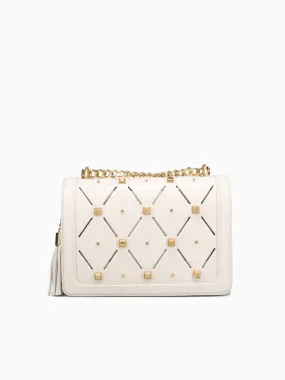Schutz Roma Shine Shoulder Bag White