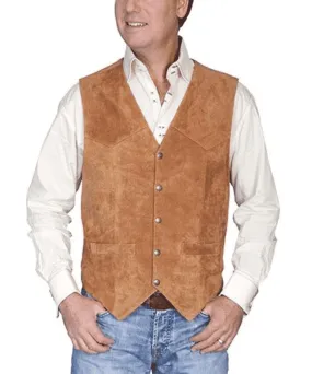 Scully Men's Leather Suede Rust Maple Vest