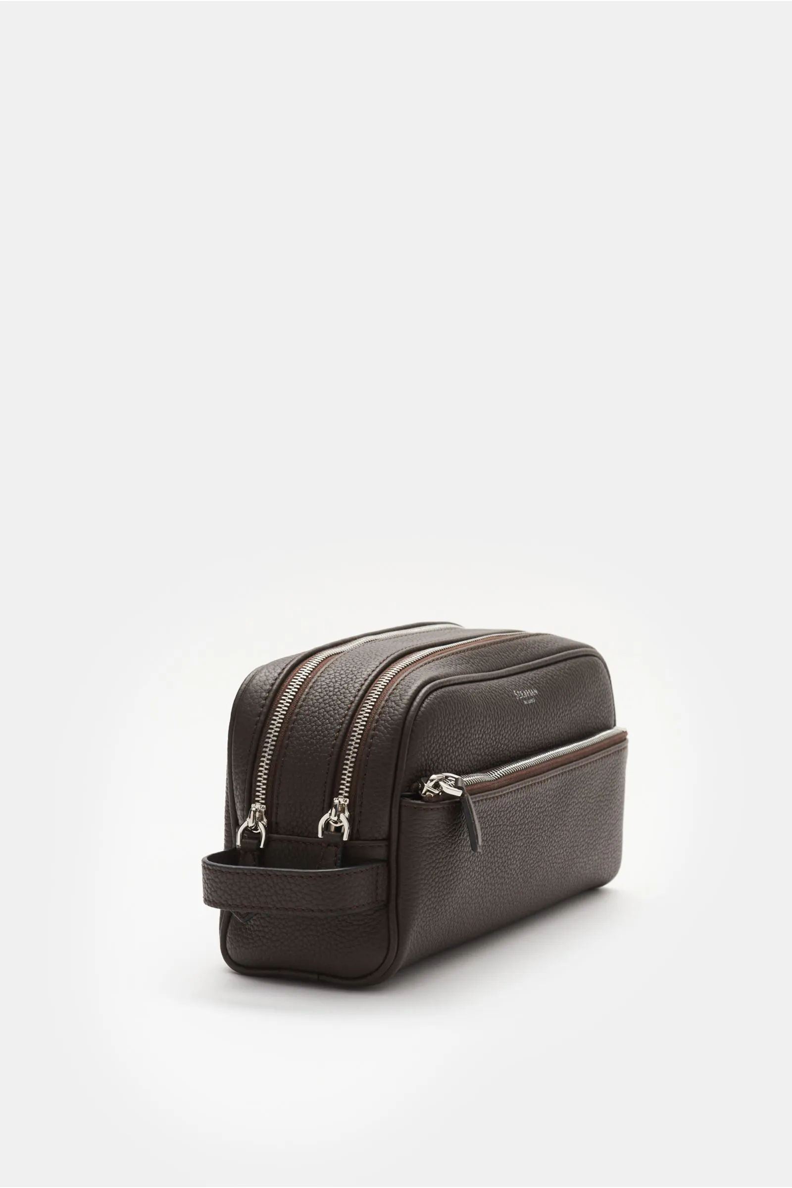 SERAPIAN toiletries bag dark brown