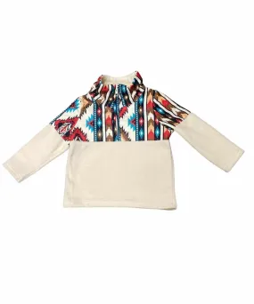Shea Baby Toddler Girls' Aztec Half Zip Pullover
