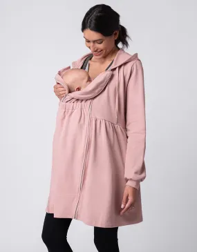 Shelby | Pink 3 in 1 Maternity & Babywearing Hoodie Tunic