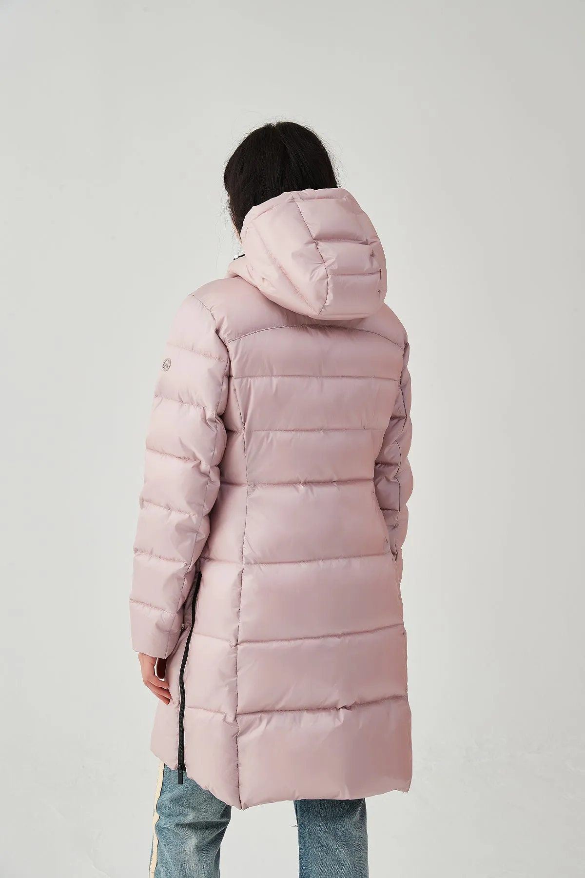 Shiny Lightweight Winter Jacket with hood