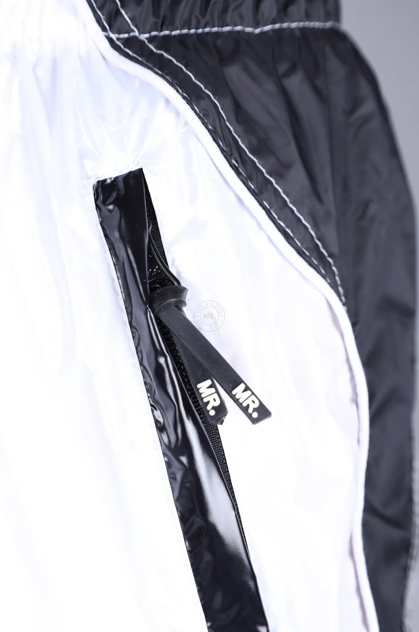 Shiny Nylon 24 Tracksuit Mini Short - White
