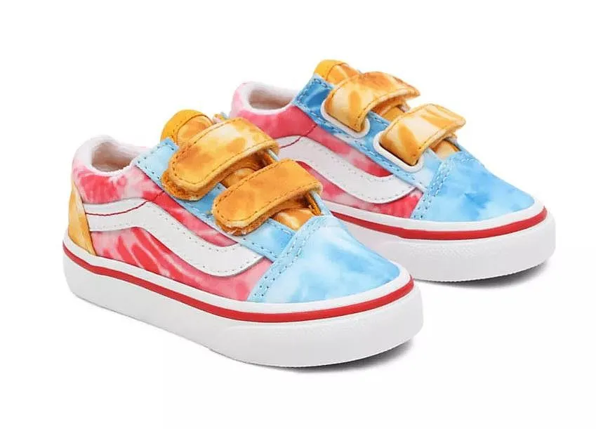 shoes Vans Old Skool V - Tie Dye Block/Multi/True White - kid´s