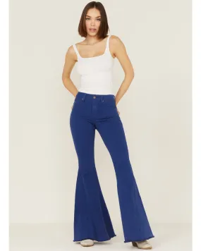 Shyanne Women's Blue High Rise Super Flare Jeans