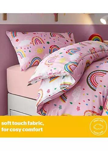 Silentnight Healthy Growth Rainbow Coverless 7.5 Tog Duvet & Pillowcase Set | Kaleidoscope