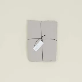 Simple Linen Fitted Sheet - Light Grey