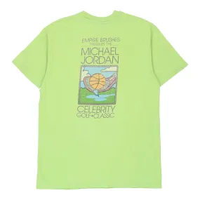 Single Stitch Michael Jordan Golf Hanes Graphic T-Shirt - XL Green Cotton