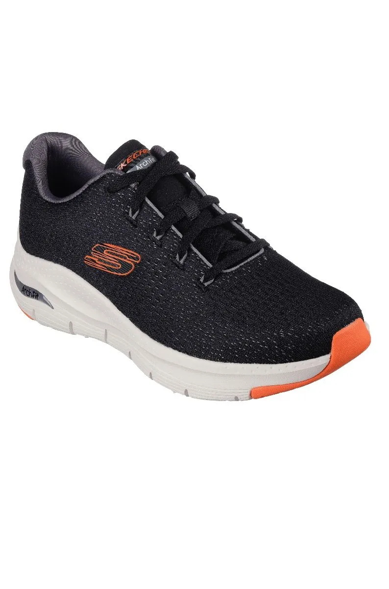 Skechers Arch Fit Takar Trainers Black Mesh