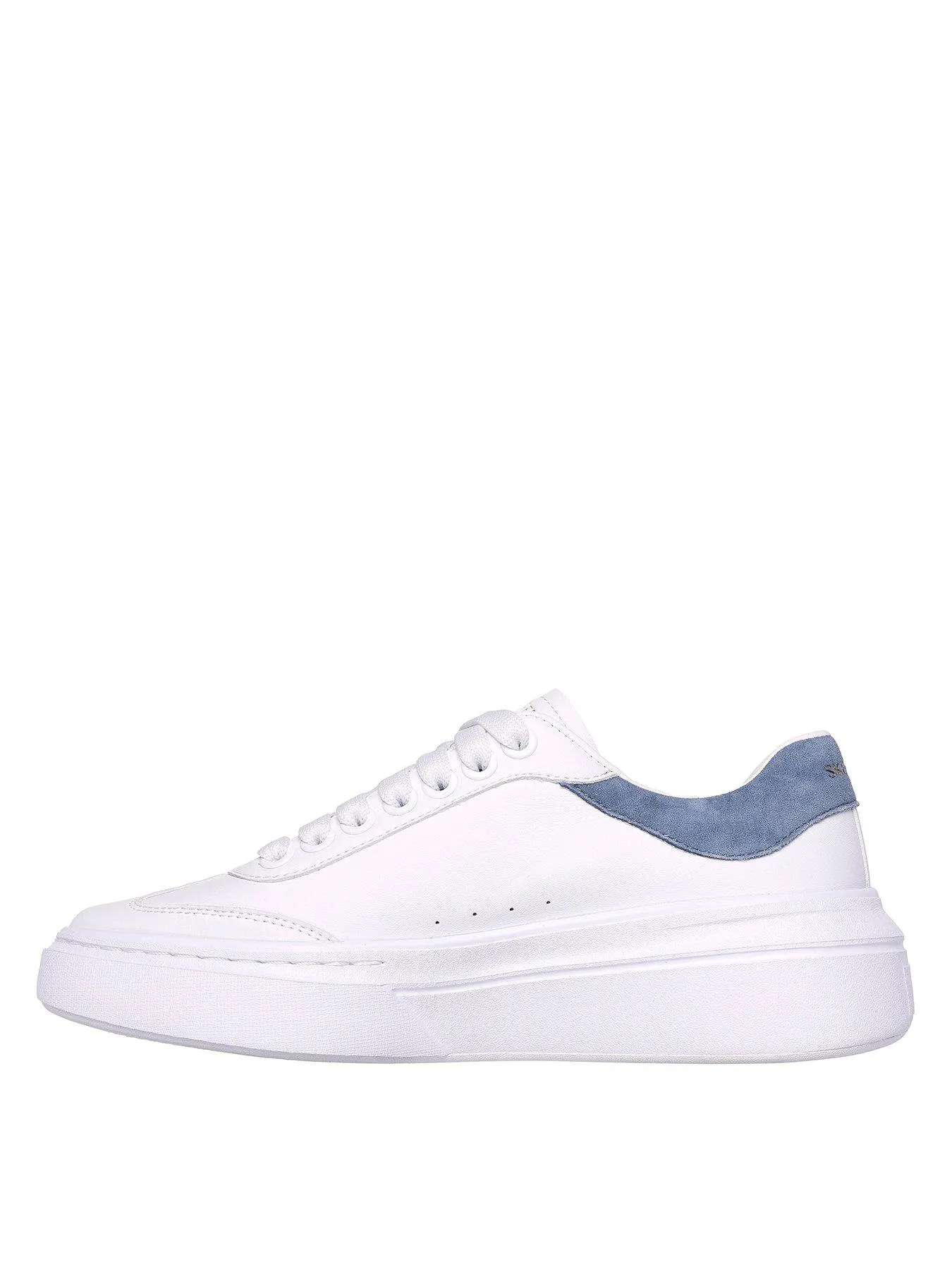 Skechers Cordova Classic Best Behaviour Duraleather Lace Ups Trainers - White