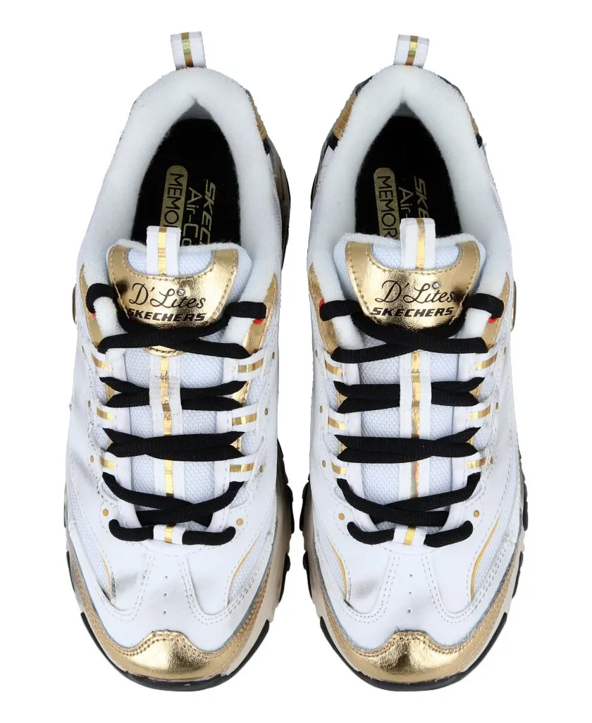 Skechers D'Lites vintage metallic trainers